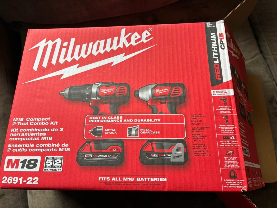 Milwaukee M18 Compact 2-Tool Combo Kit 2691-22 BRAND NEW