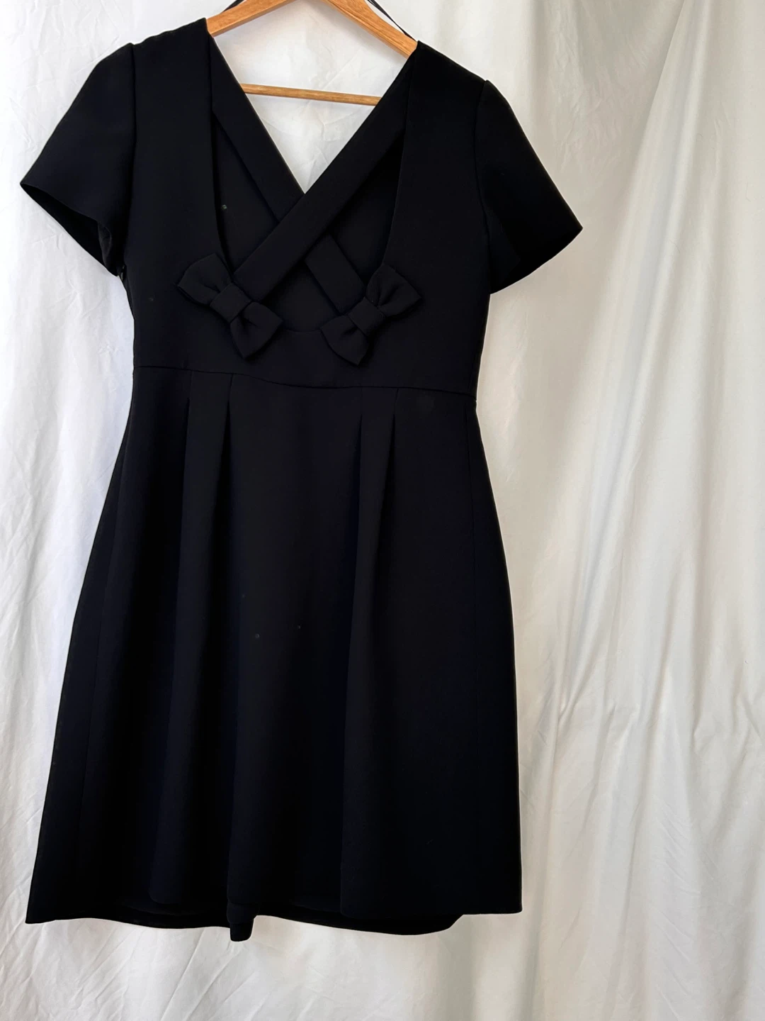 Claudie Pierlot Black Bow Dress Size 38 - photo 2