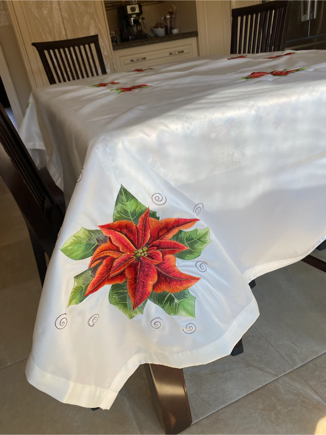 Christmas Poinsettia Tablecloth