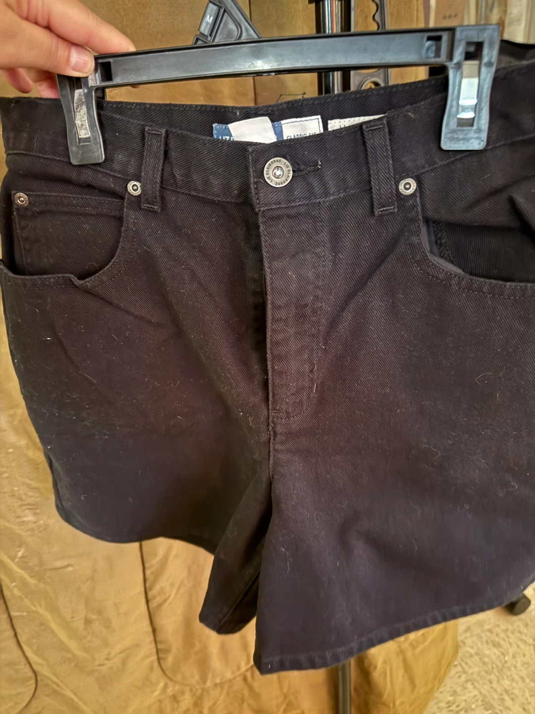 Liz Claiborne Black Denim Shorts