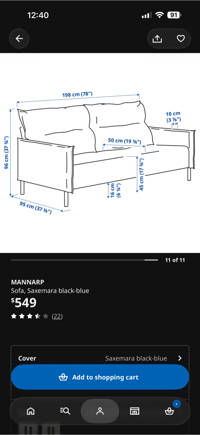 Ikea Sofa - Mannarp - photo 3