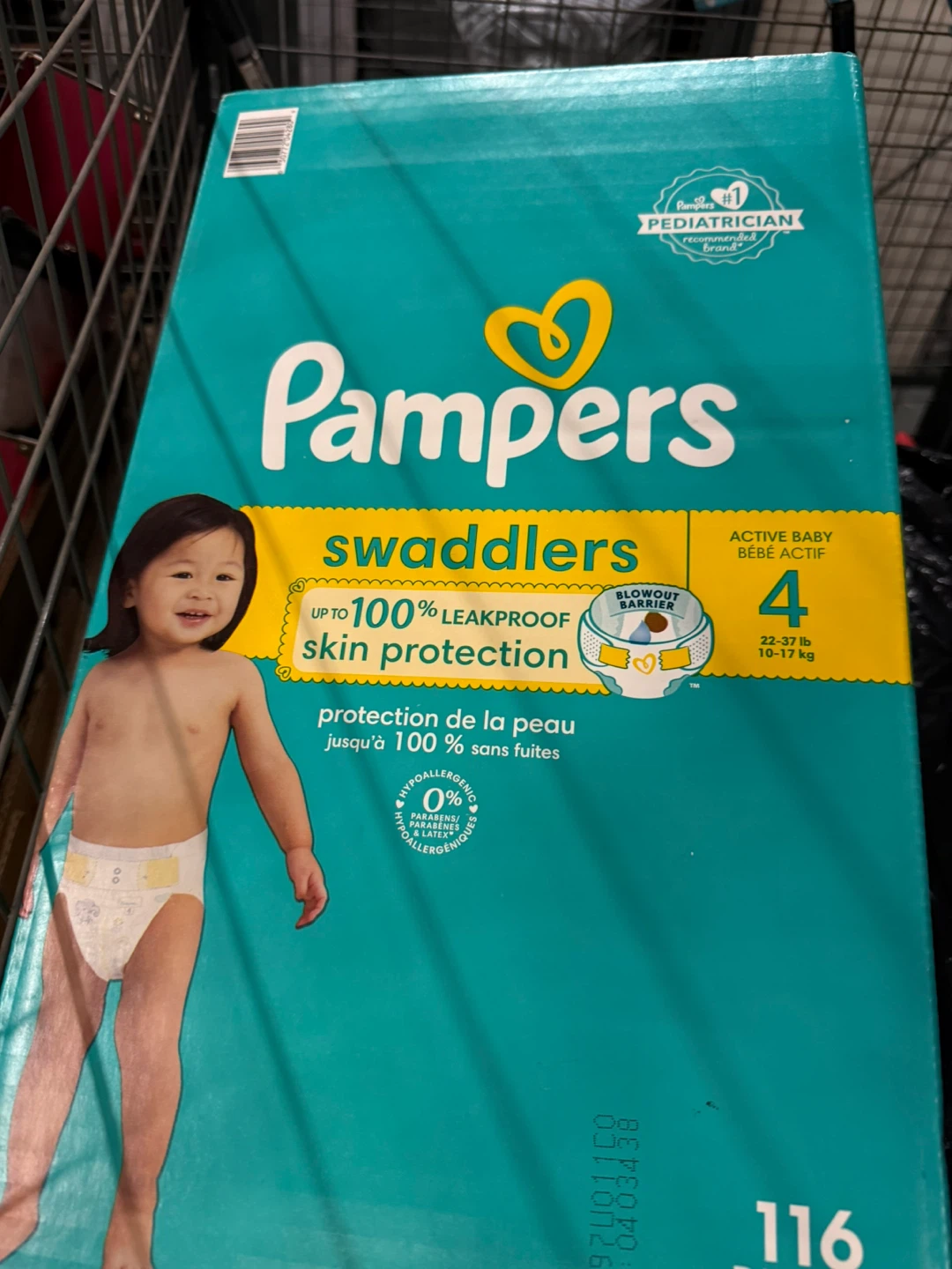 Pampers Swaddlers Size 4 Diapers 116 Count