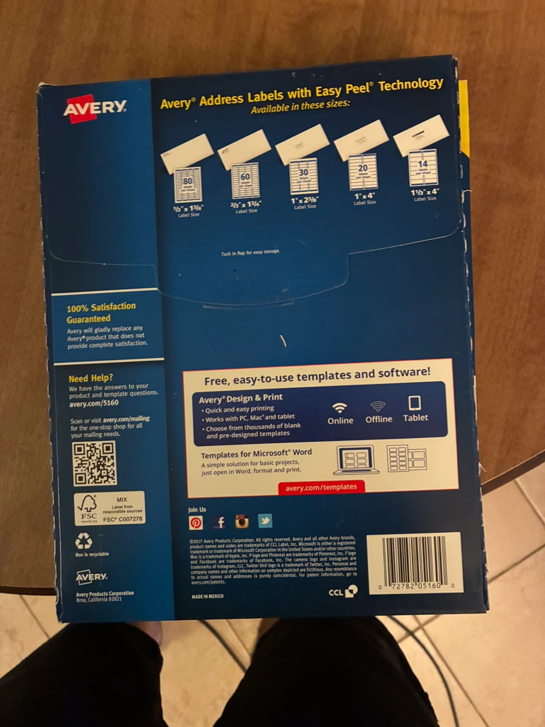 Avery Easy Peel Address Labels 5160 - photo 3