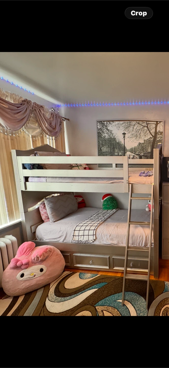 Silver Bunk Bed with Integrated Storage - photo 3