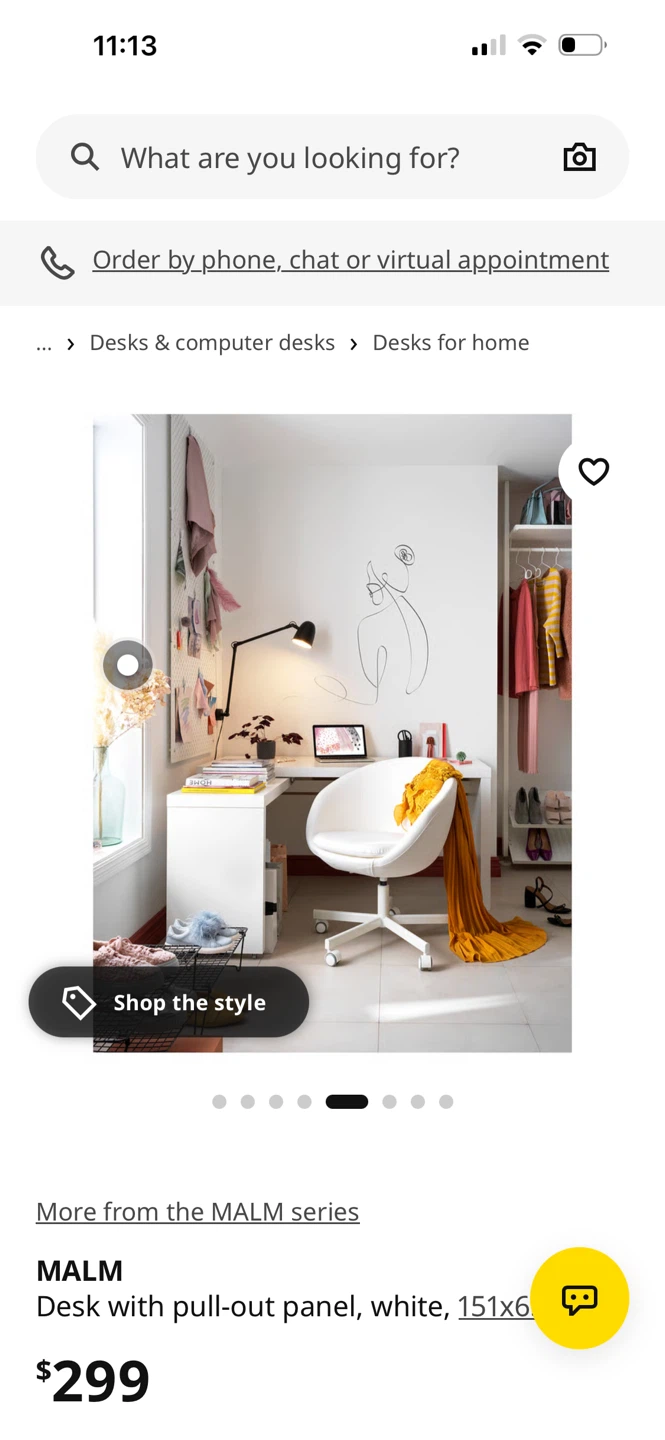 IKEA MALM Desk with pull-out panel, white - photo 3