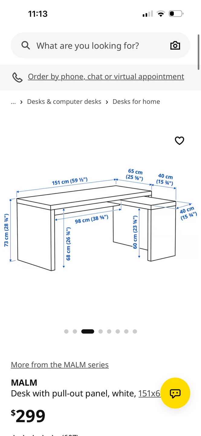 IKEA MALM Desk with pull-out panel, white - photo 4