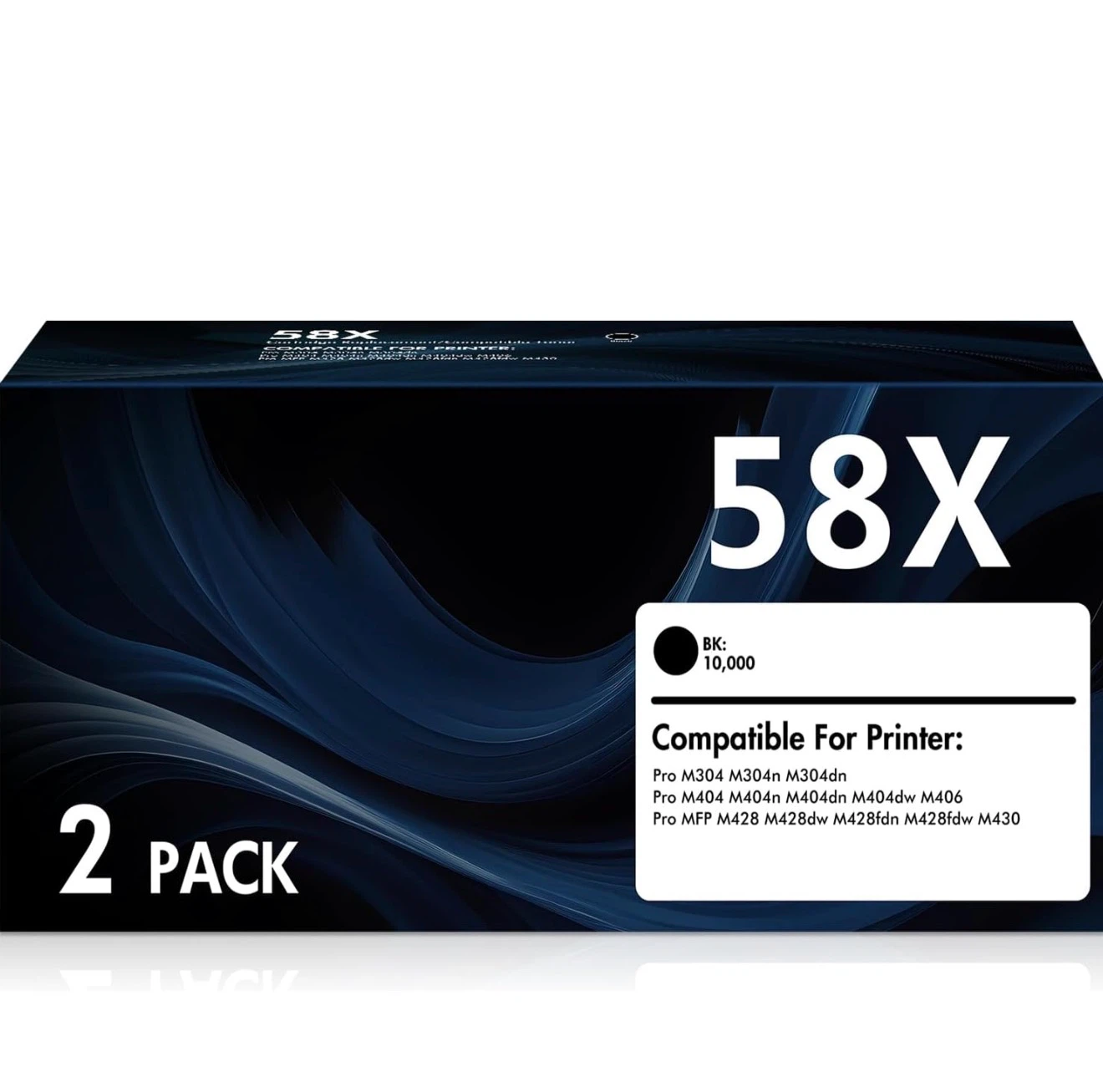 2 Pack HP 58X CF258X High Yield Black Toner Cartridges - photo 2