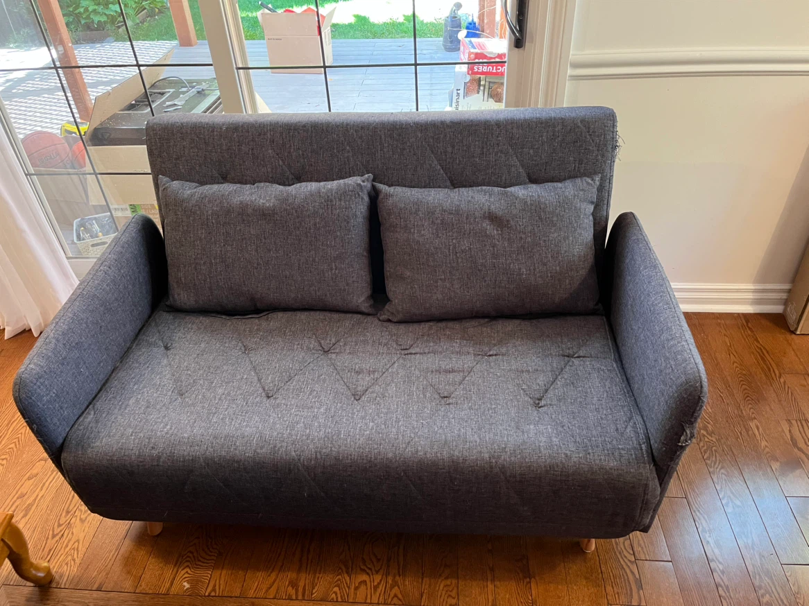 Dark Grey Convertible Sofa Bed