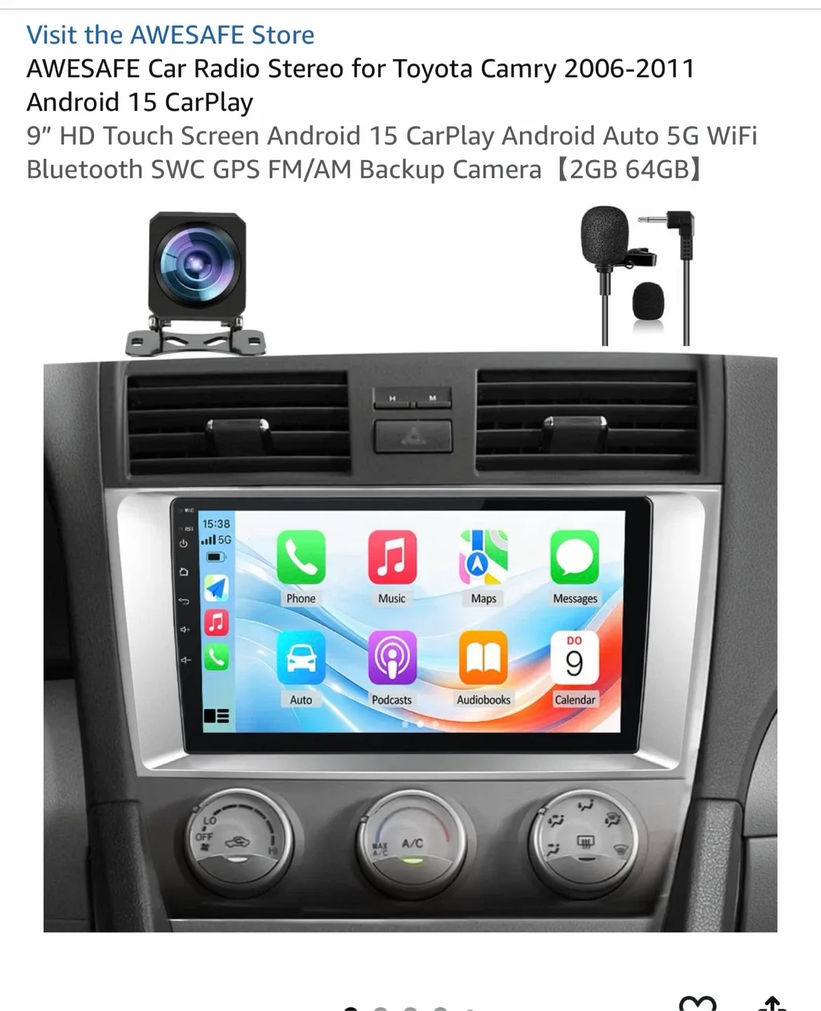 AWESAFE Car Stereo for Toyota Camry 2006-2011