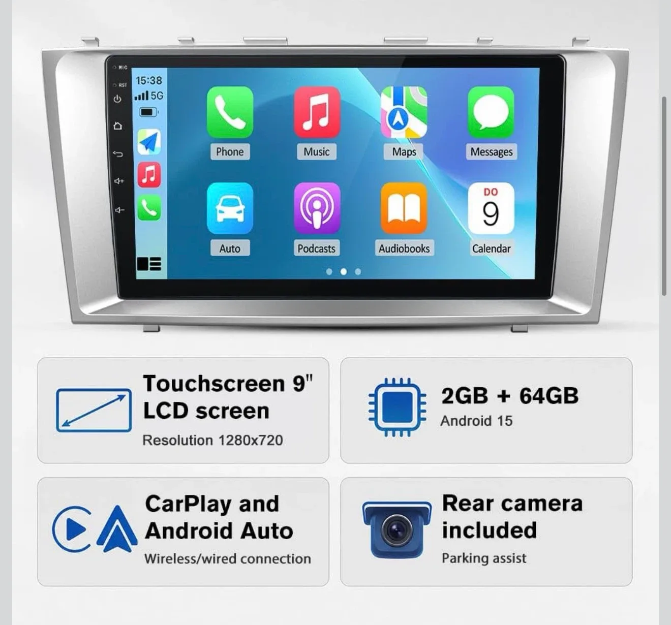 AWESAFE Car Stereo for Toyota Camry 2006-2011 - photo 3