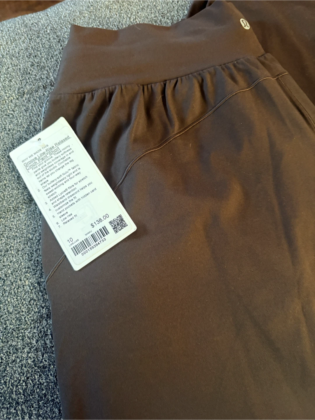 Lululemon Groove Low-Rise Relaxed Cinch Pant Short