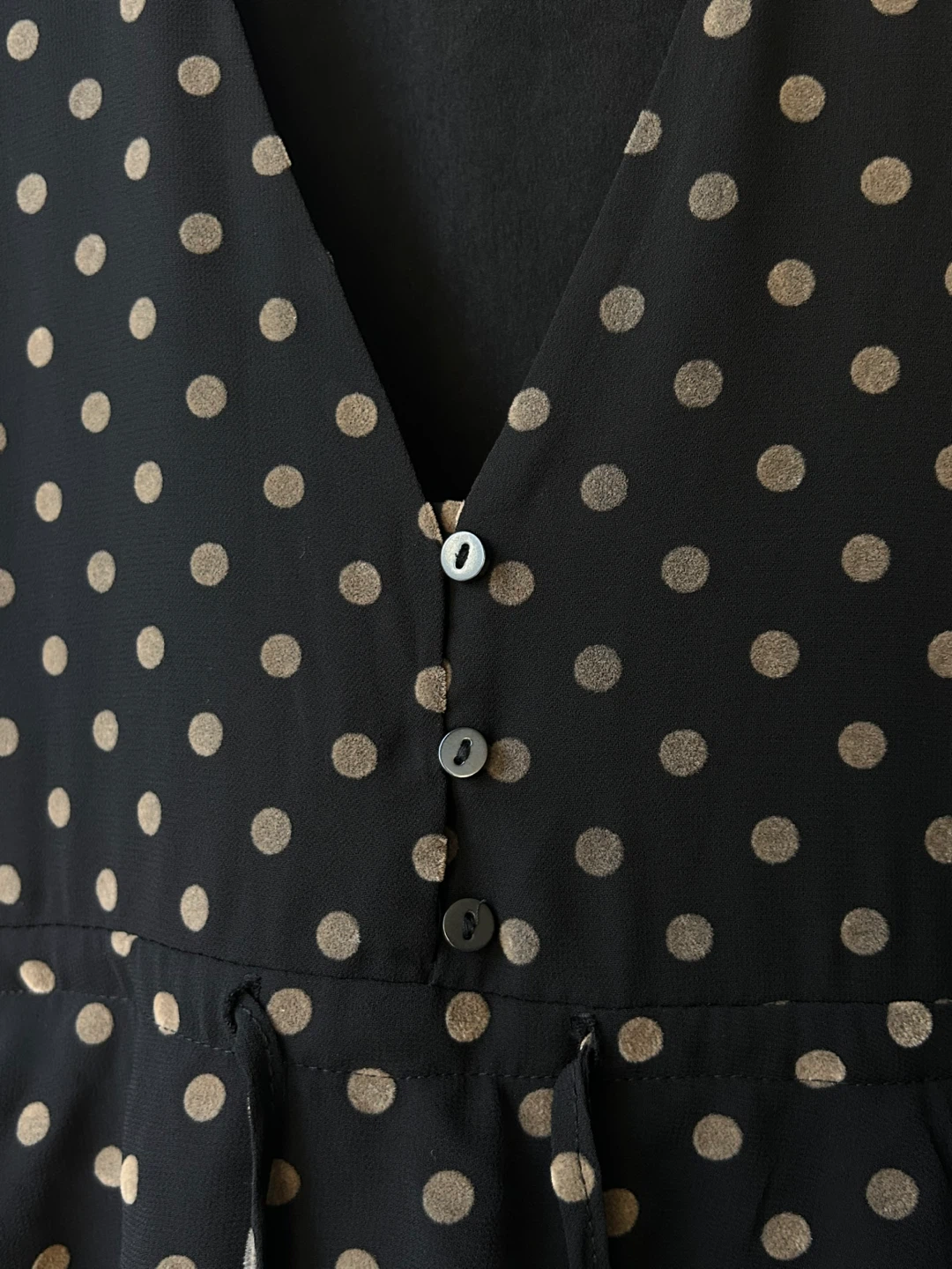 Zara Black Polka Dot Tiered Dress - photo 3