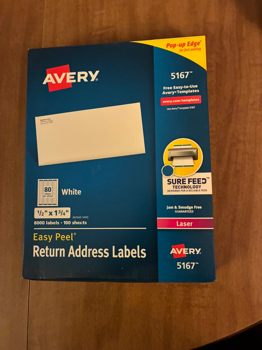 Avery 5167 Return Address Labels, 8000 count