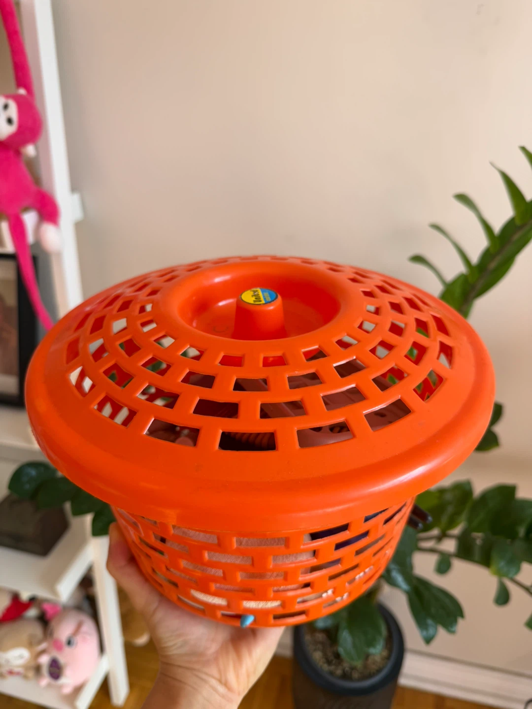 United Orange Plastic Storage Basket with Lid - photo 2