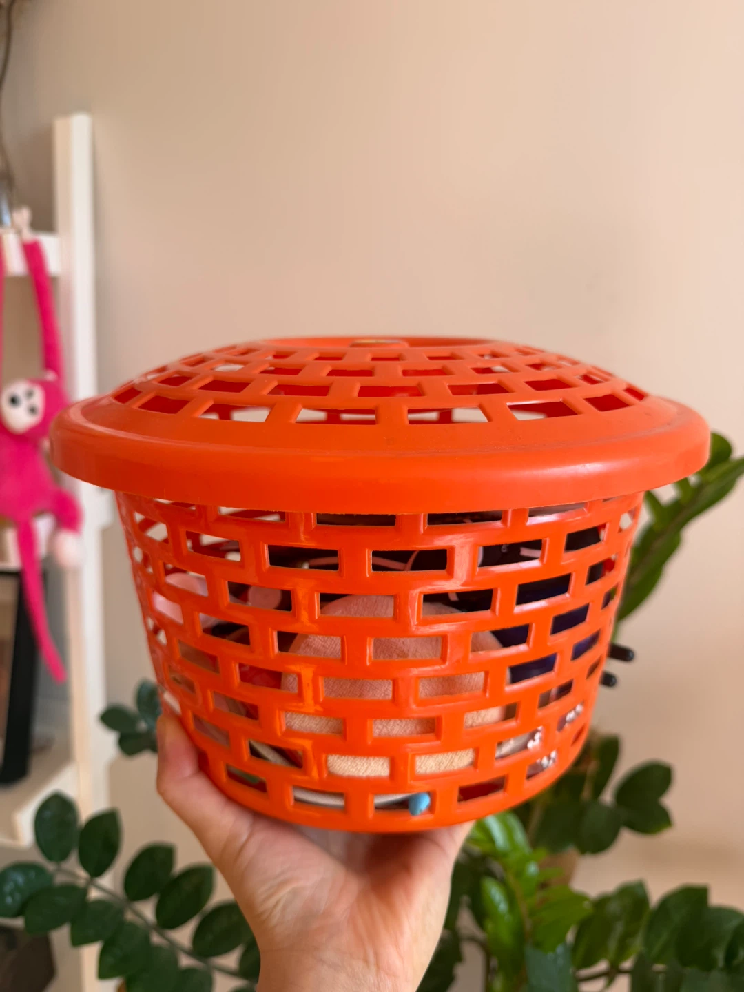 United Orange Plastic Storage Basket with Lid - photo 3