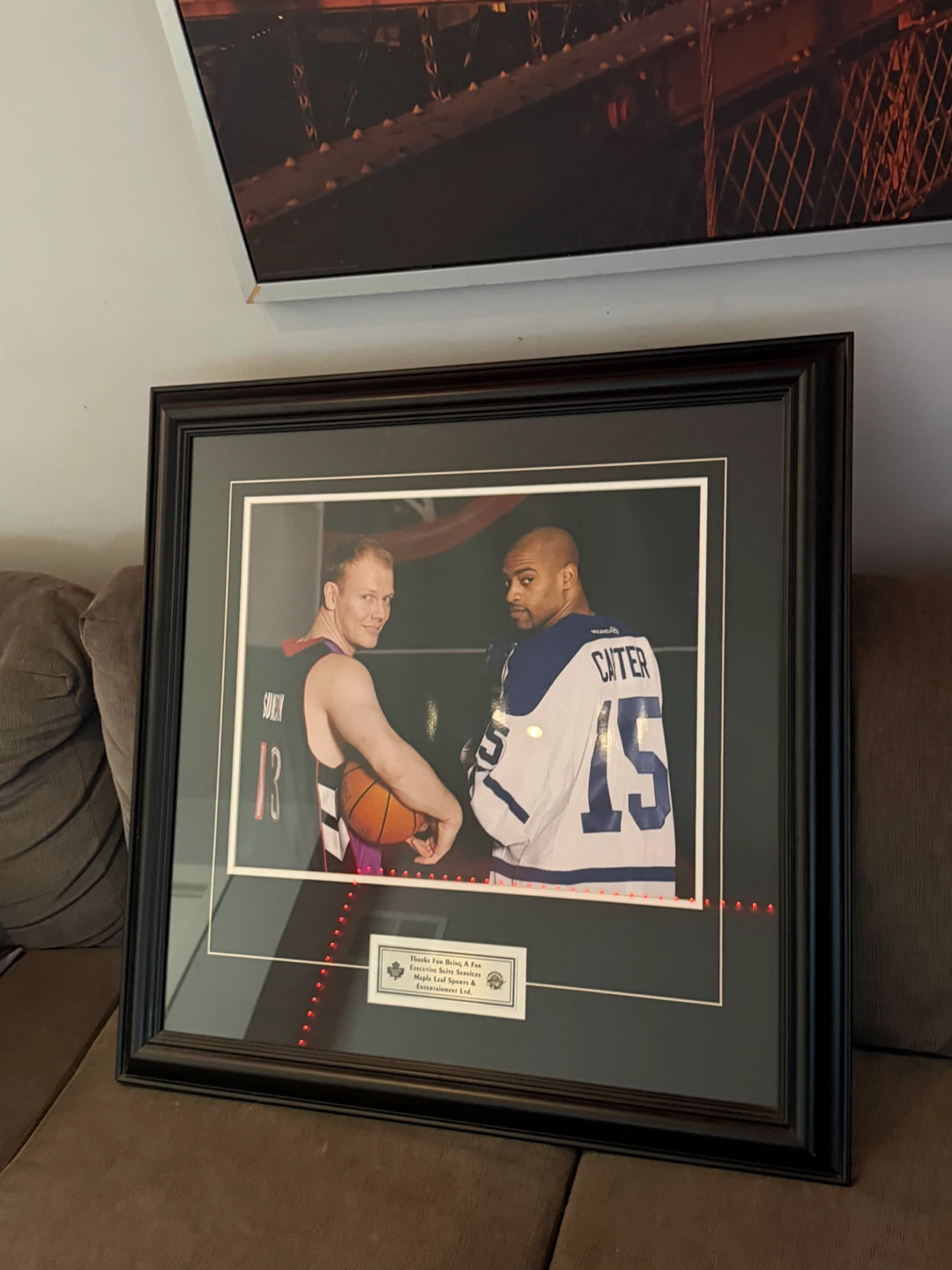 Vintage MLSE Sundin & Carter Framed Photo Print (Raptors/Leafs) - photo 2