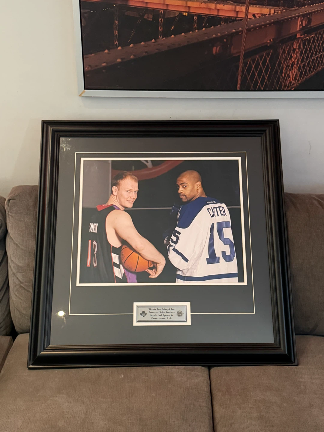 Vintage MLSE Sundin & Carter Framed Photo Print (Raptors/Leafs) - photo 3