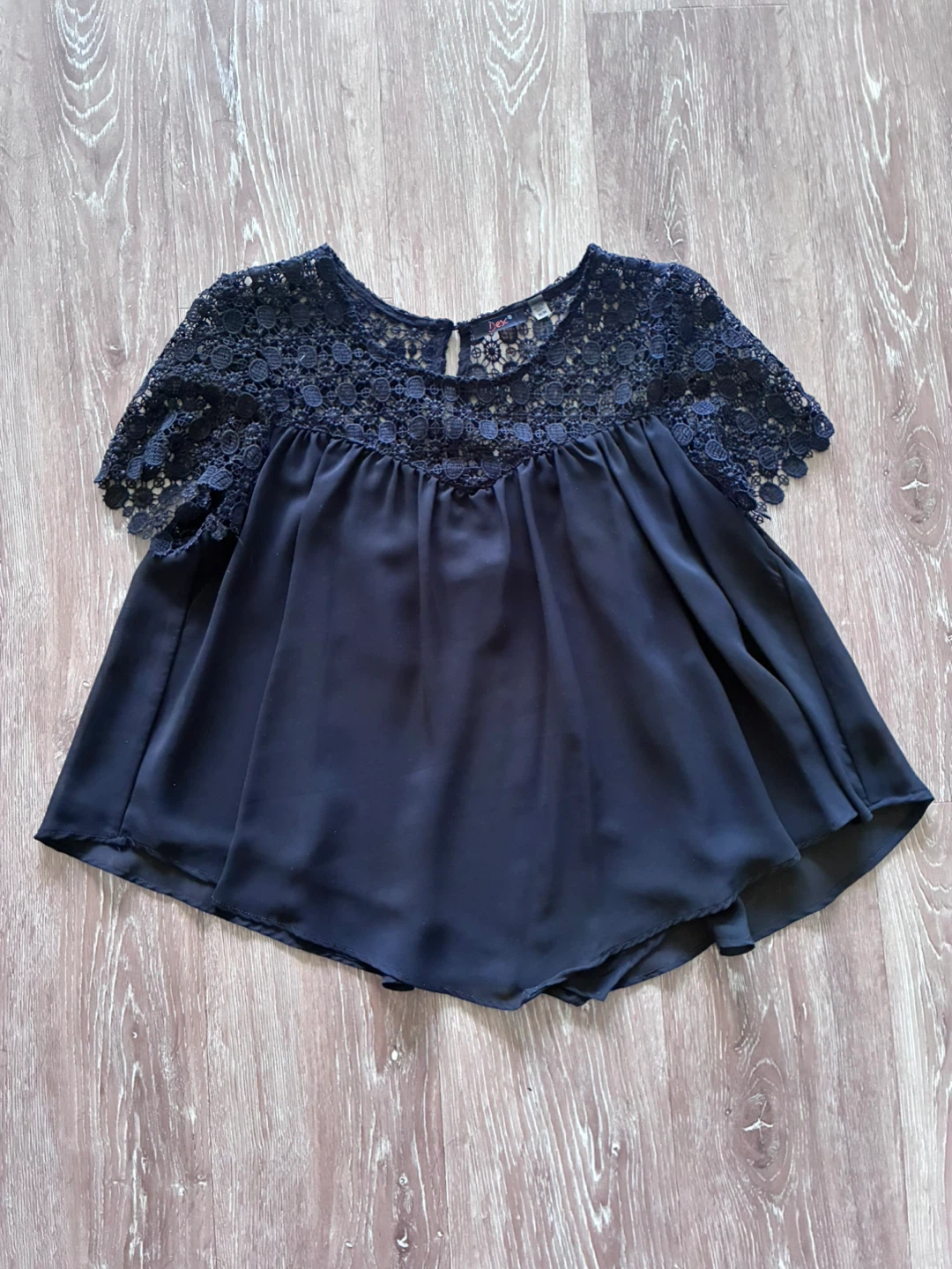 Black Lace Blouse - Medium