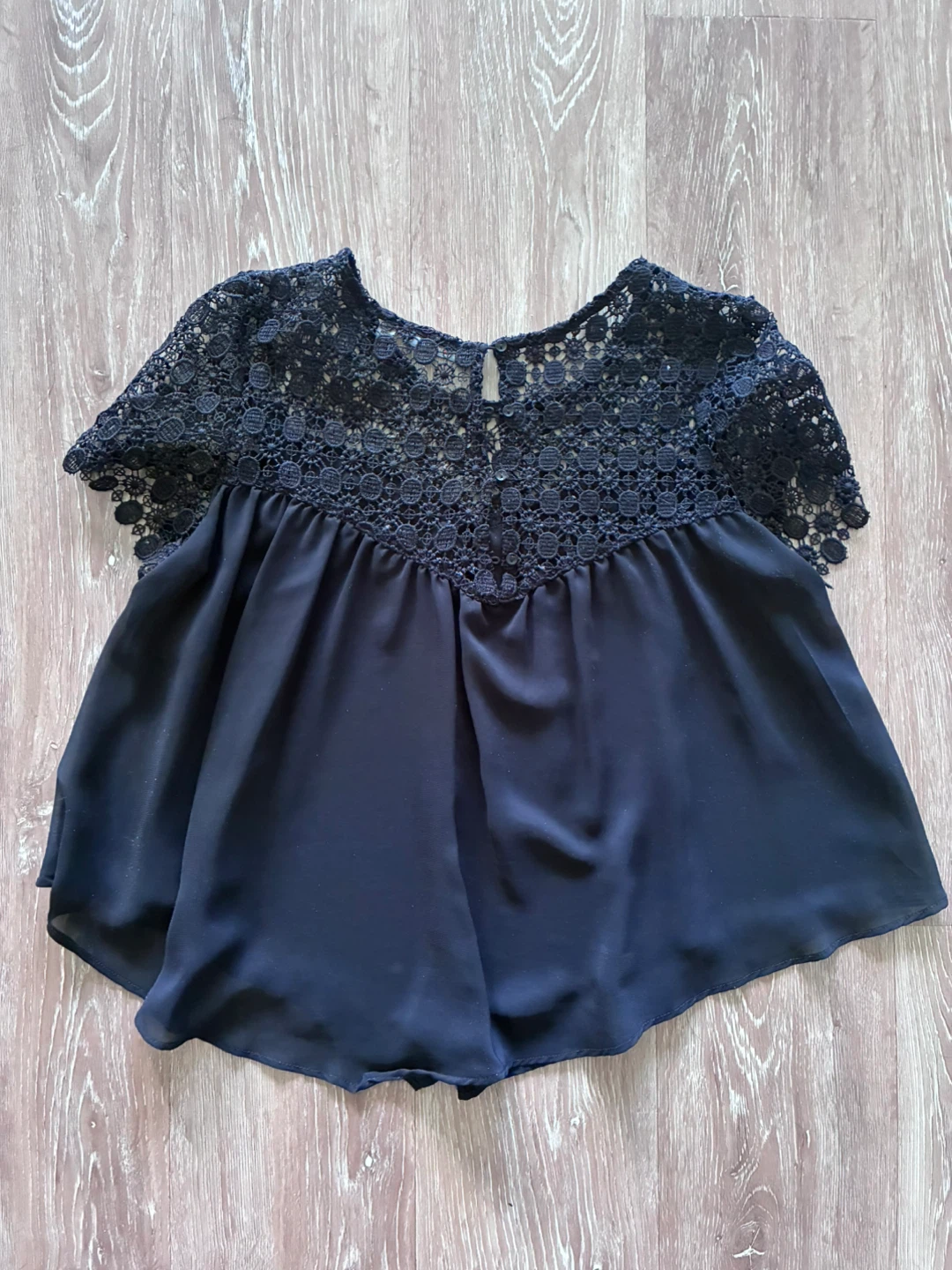 Black Lace Blouse - Medium - photo 2