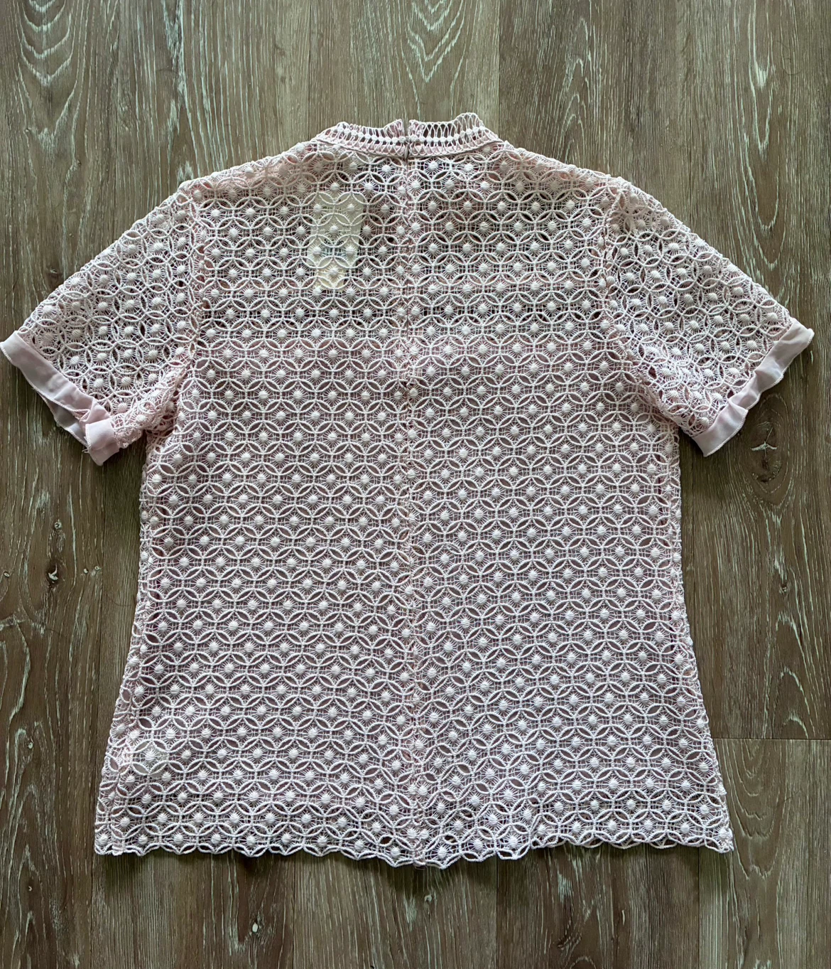 Sandro Paris Lace Top - Light Pink - photo 2