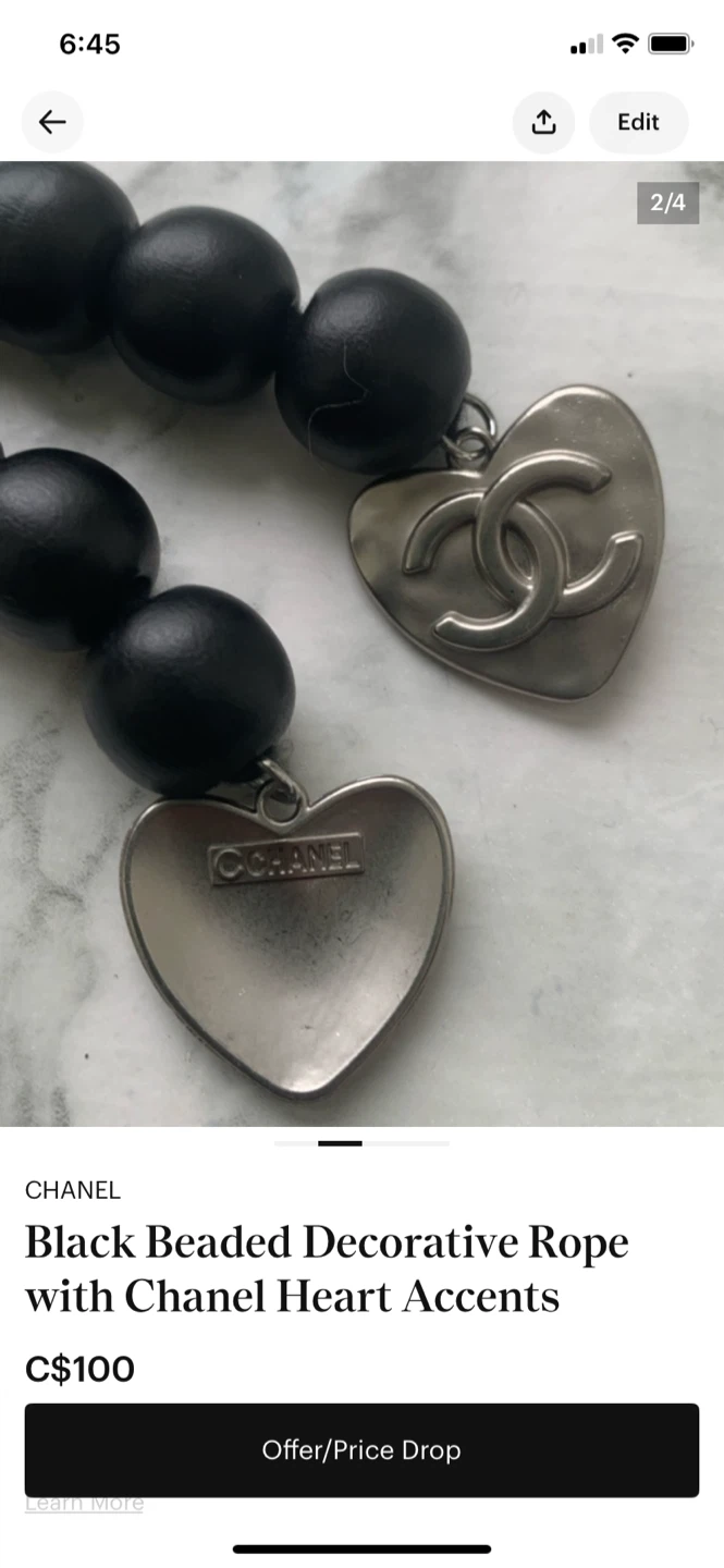 Chanel Black Beaded Decorative Garland - photo 2