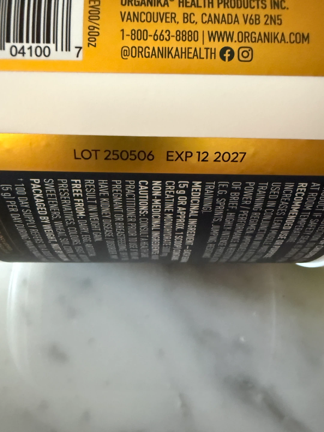 Organika Pure Micronized Creatine Monohydrate 500g - photo 2