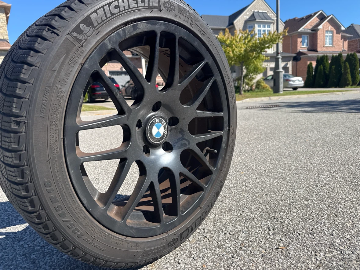 Set of 4 Michelin Winter Tires on BMW Rims - photo 3