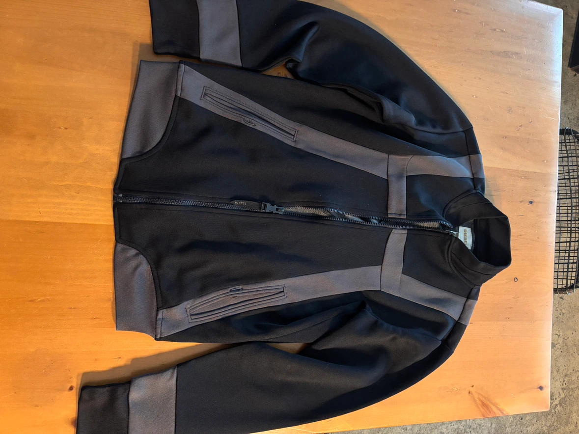 Diesel Black and Grey Track Jacket small