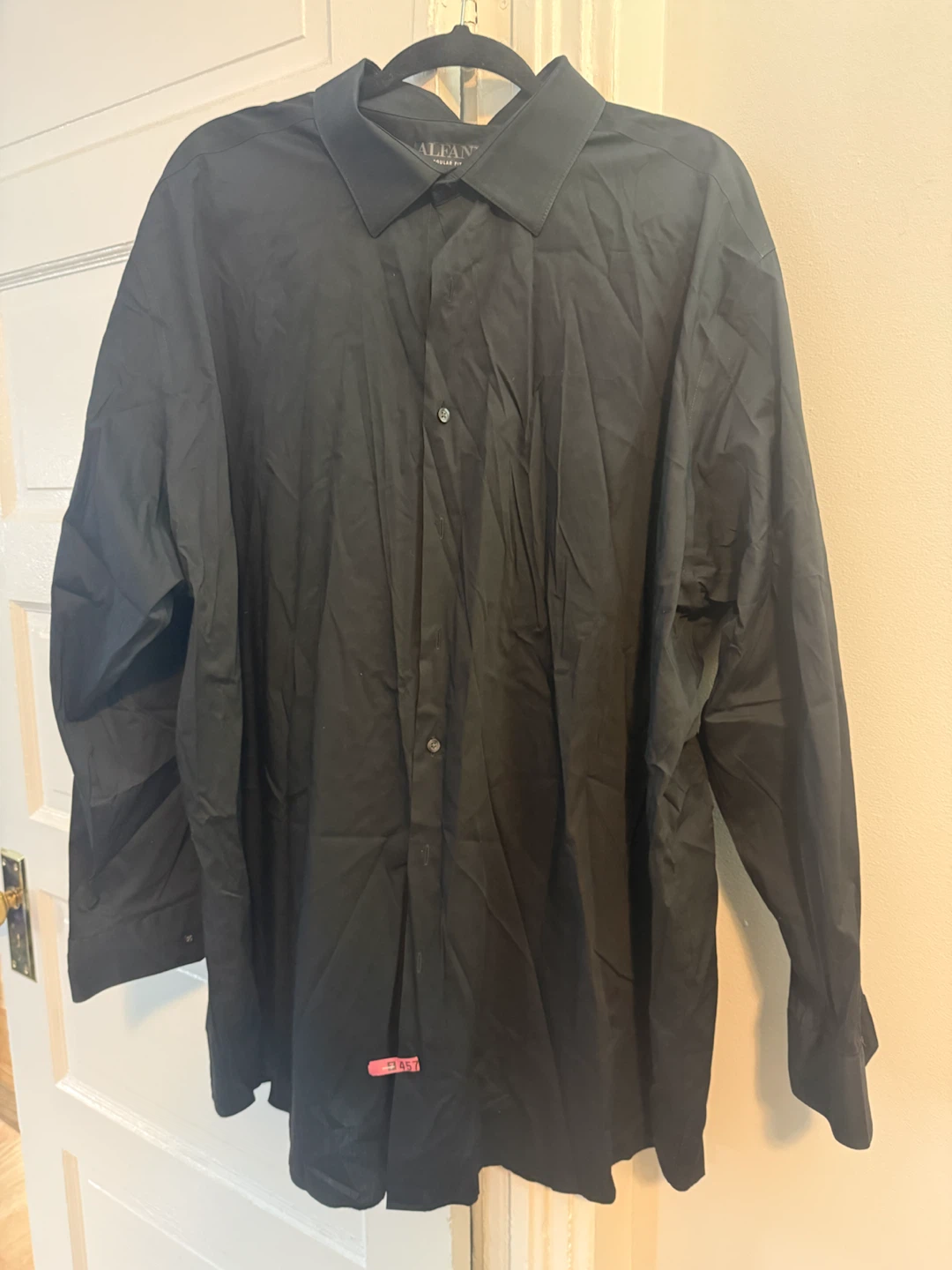 Alfani Black Regular Fit Tall Long Sleeve Shirt