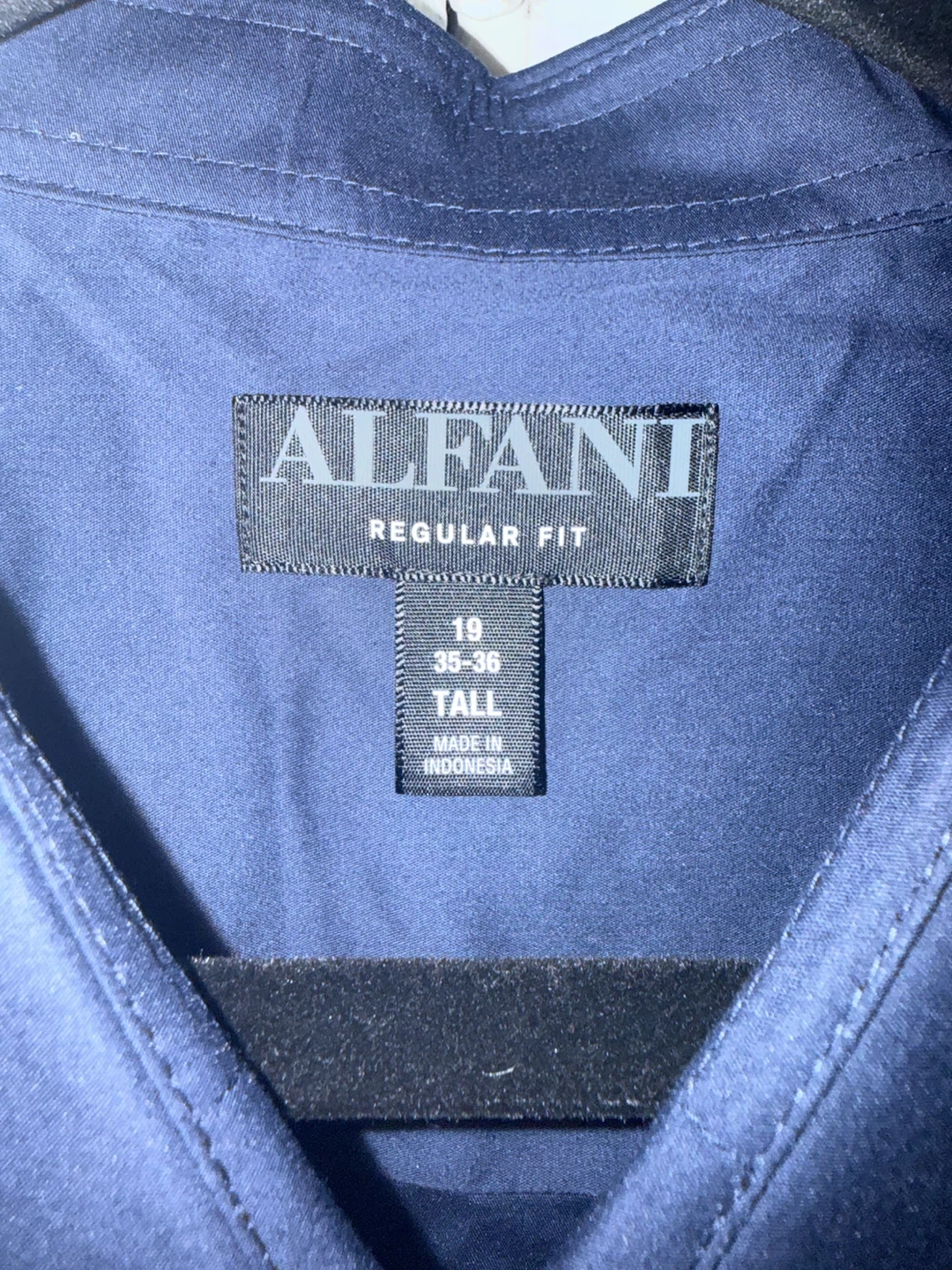 Alfani Navy Blue Button-Down Shirt - photo 3