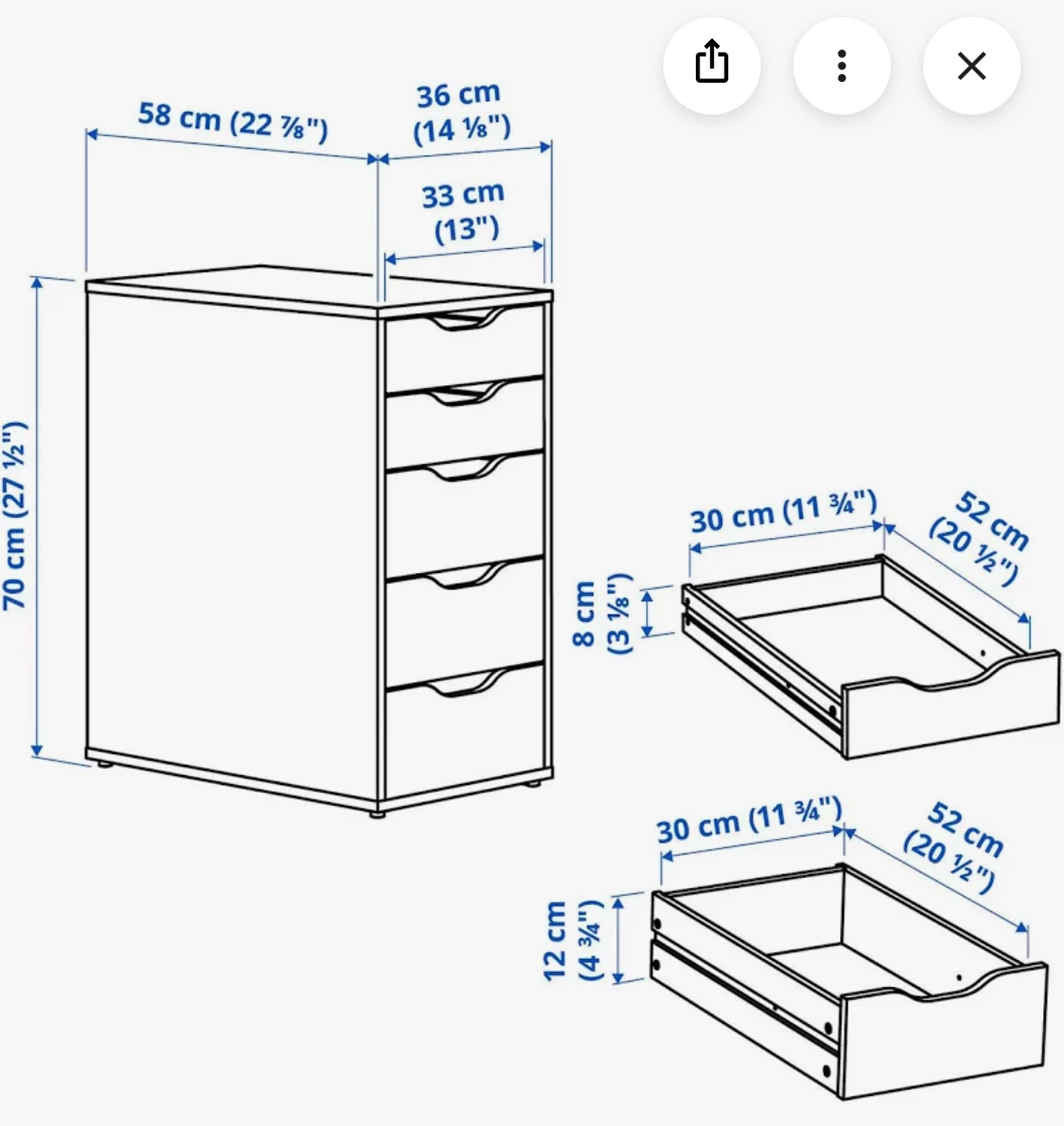 IKEA Alex Drawer Unit Black-Brown - photo 3