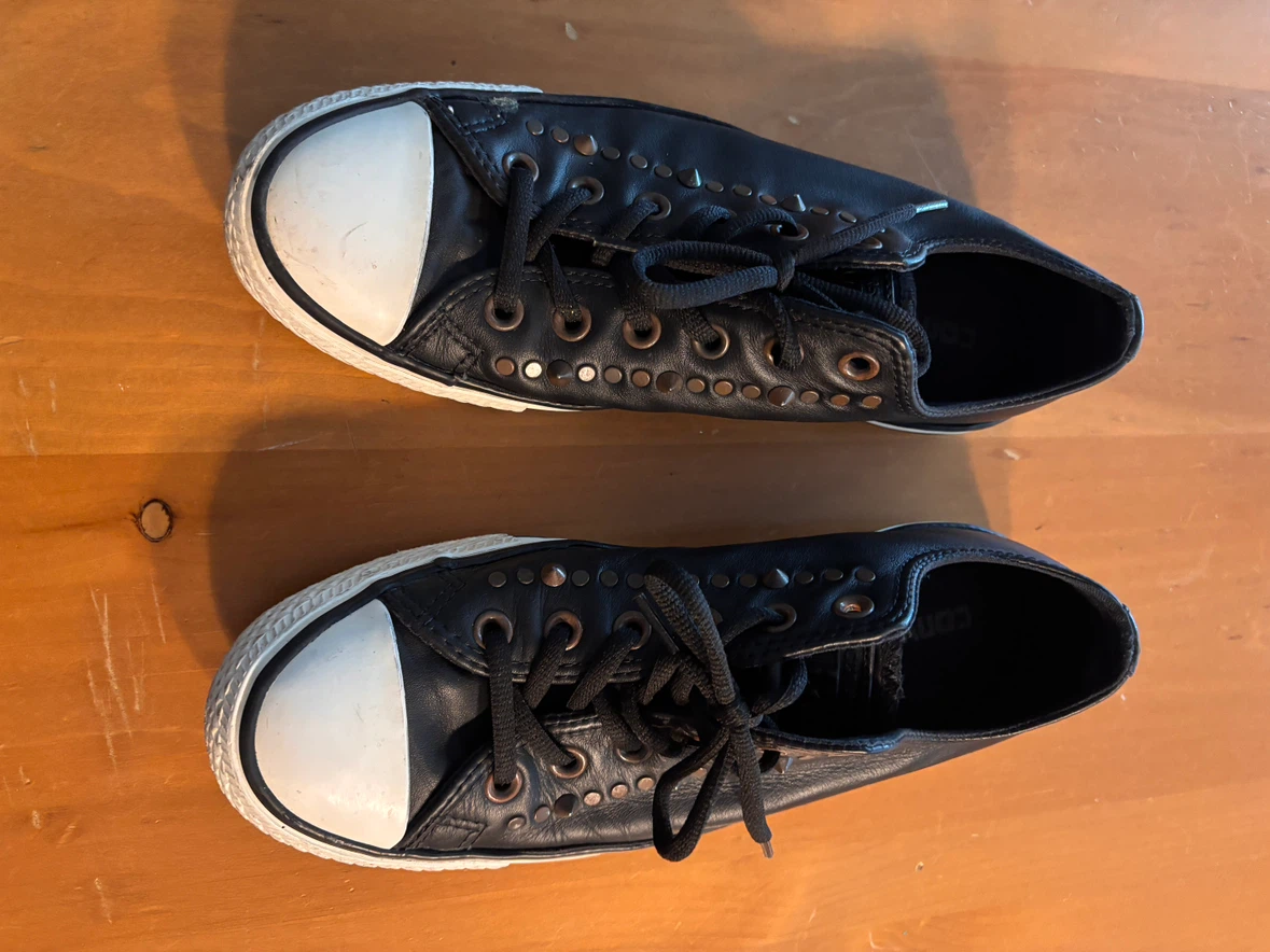 Converse All Star Leather Studded leather Sneakers Black