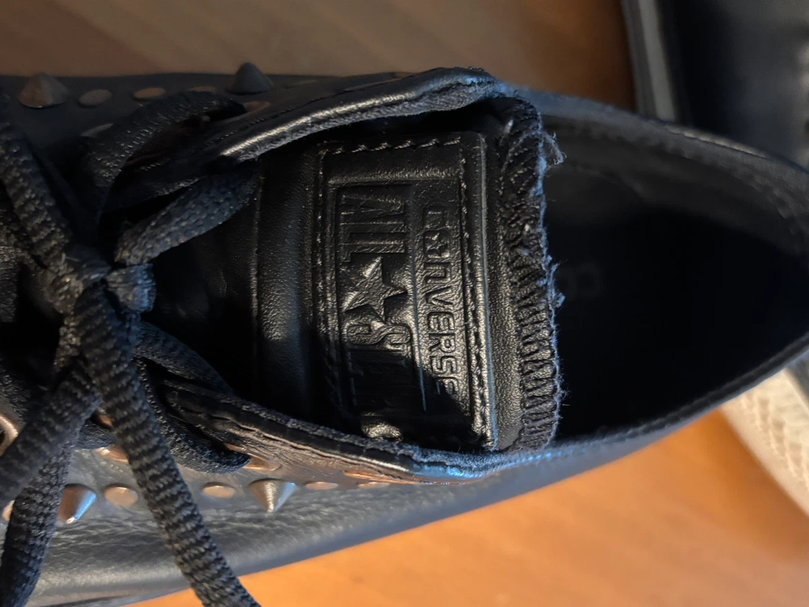 Converse All Star Leather Studded leather Sneakers Black - photo 4