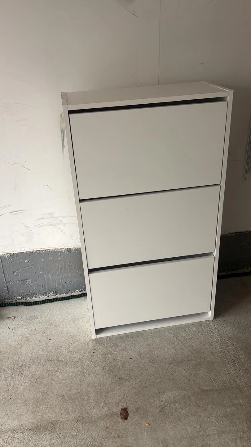 White 3-Tier Shoe Cabinet - photo 2