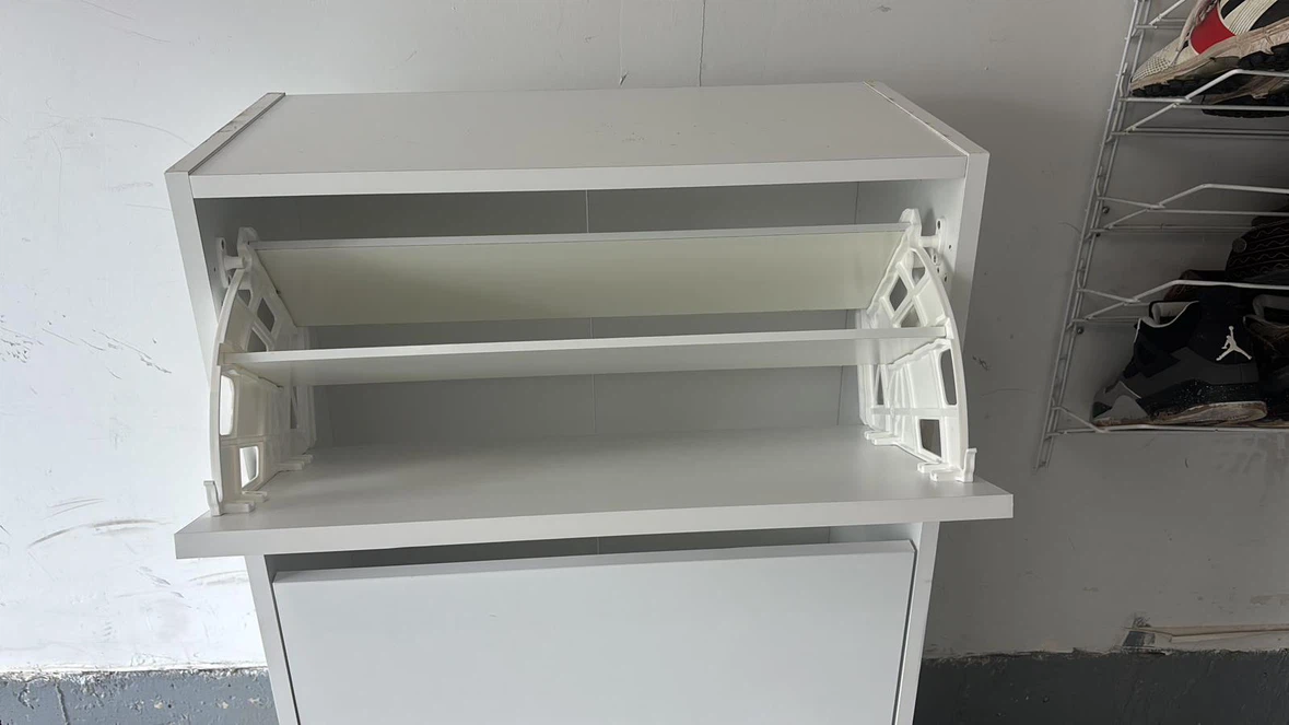 White 3-Tier Shoe Cabinet - photo 3