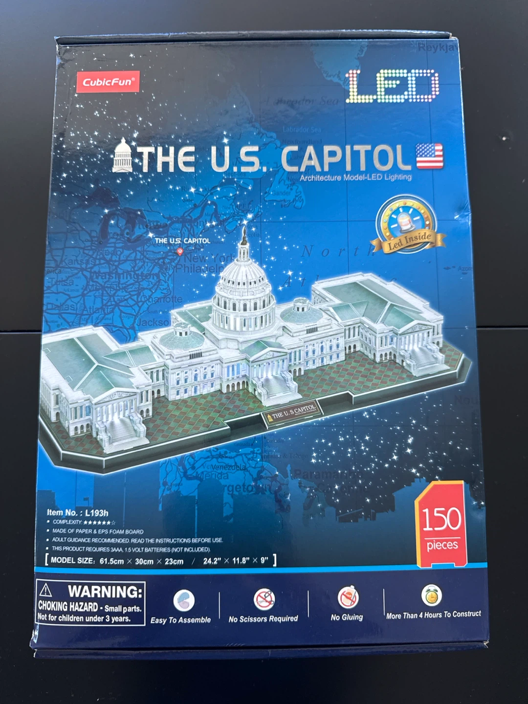 CubicFun The U.S. Capitol 3D LED Puzzle