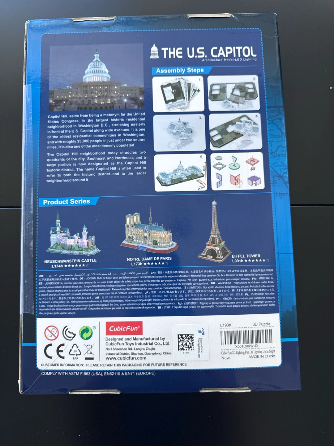 CubicFun The U.S. Capitol 3D LED Puzzle - photo 4