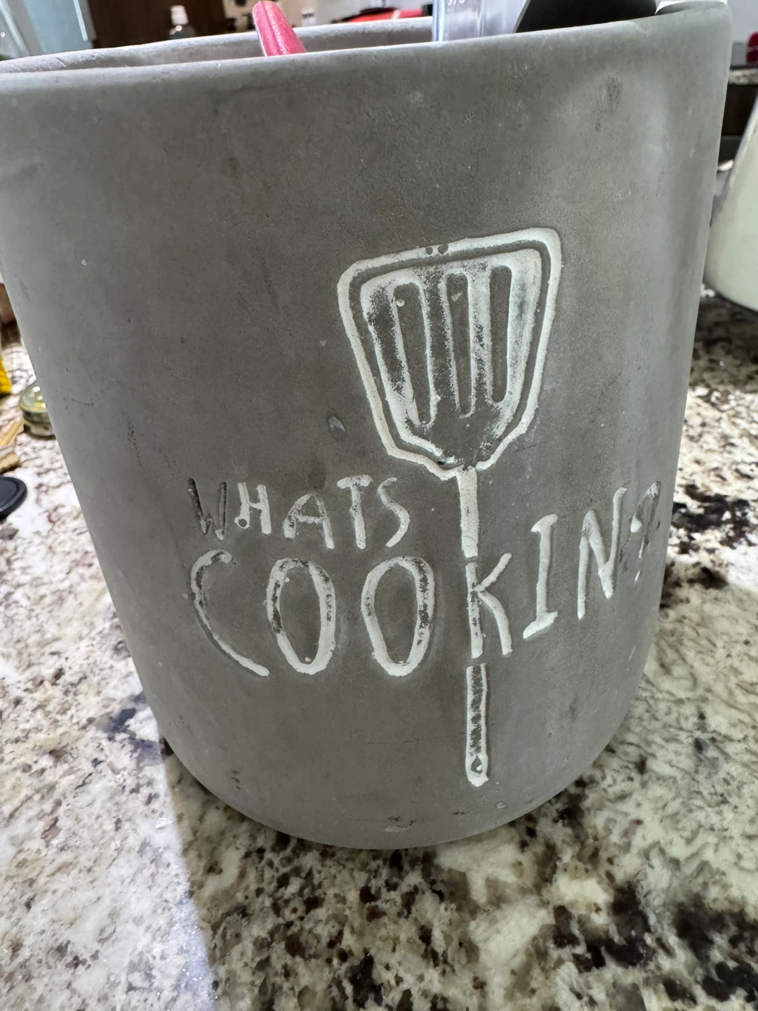 big size Italian made fictile clay Utensil Holder