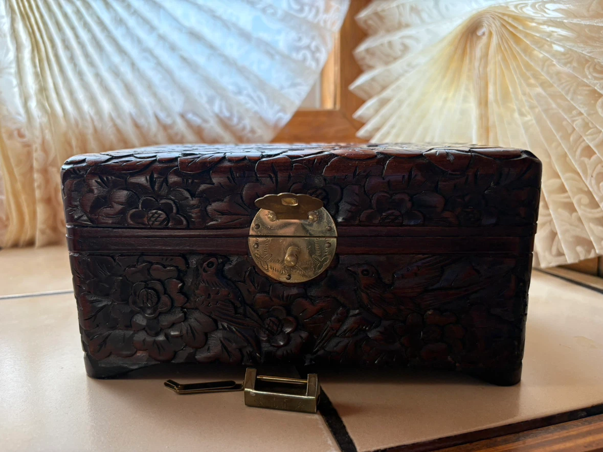 Carved Wooden Keepsake Box