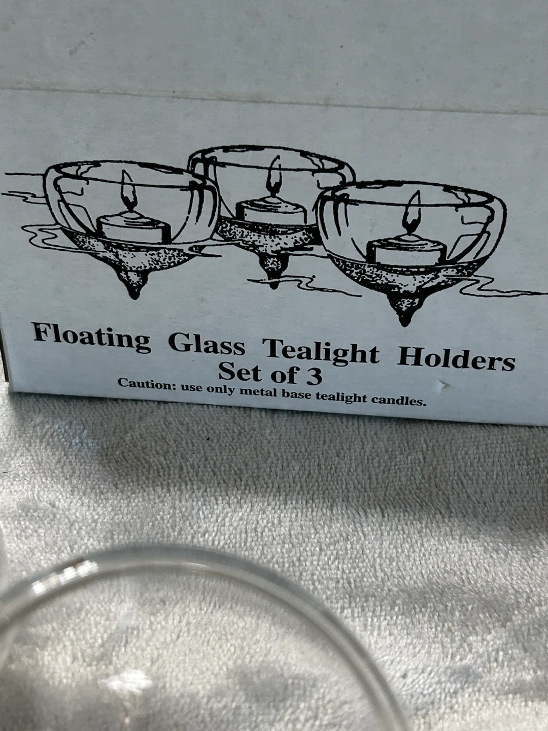 (6) Floating Glass Tealight Holders Set of 3 - photo 2