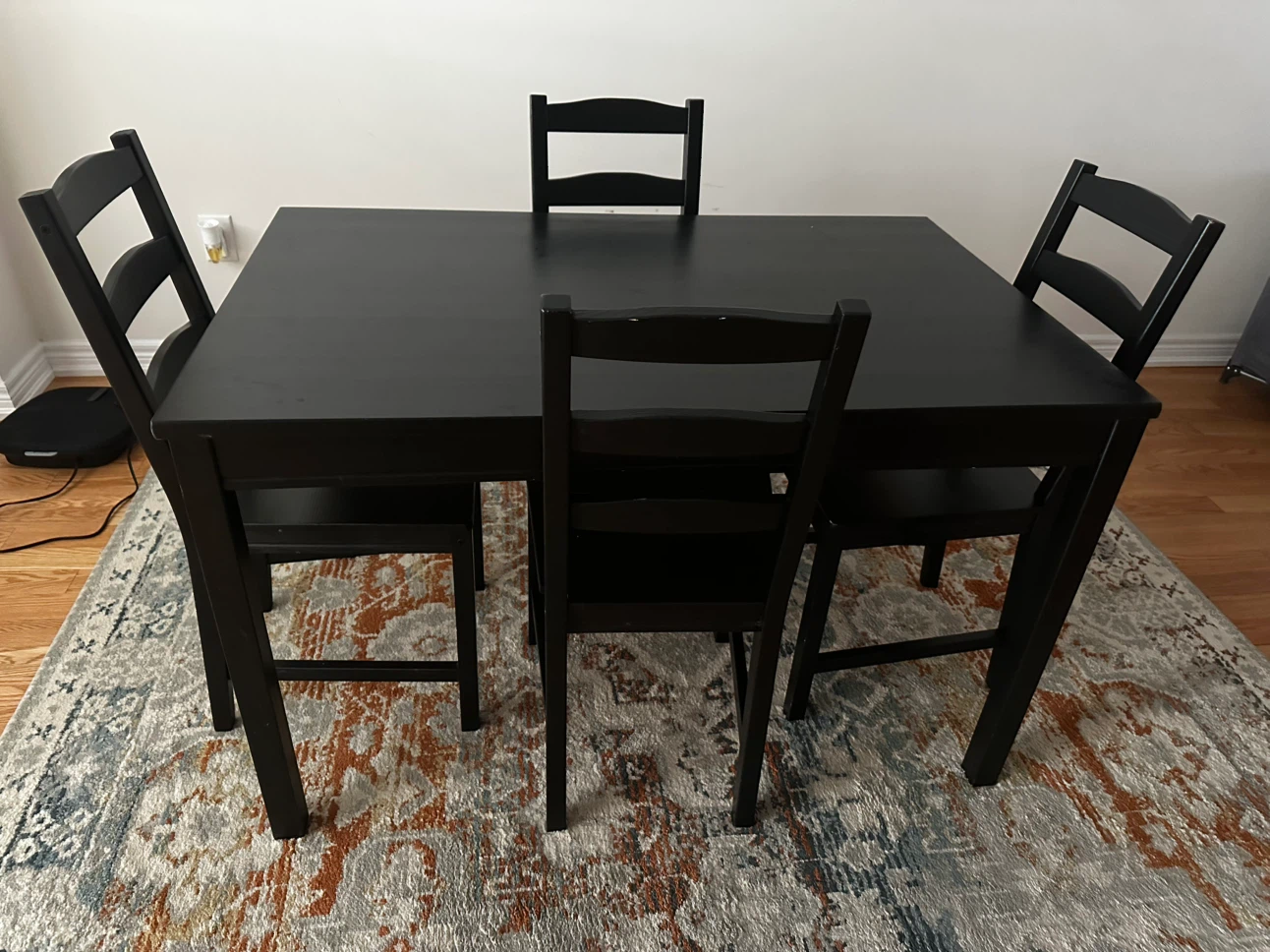 Black Dining Table and 4 Chairs