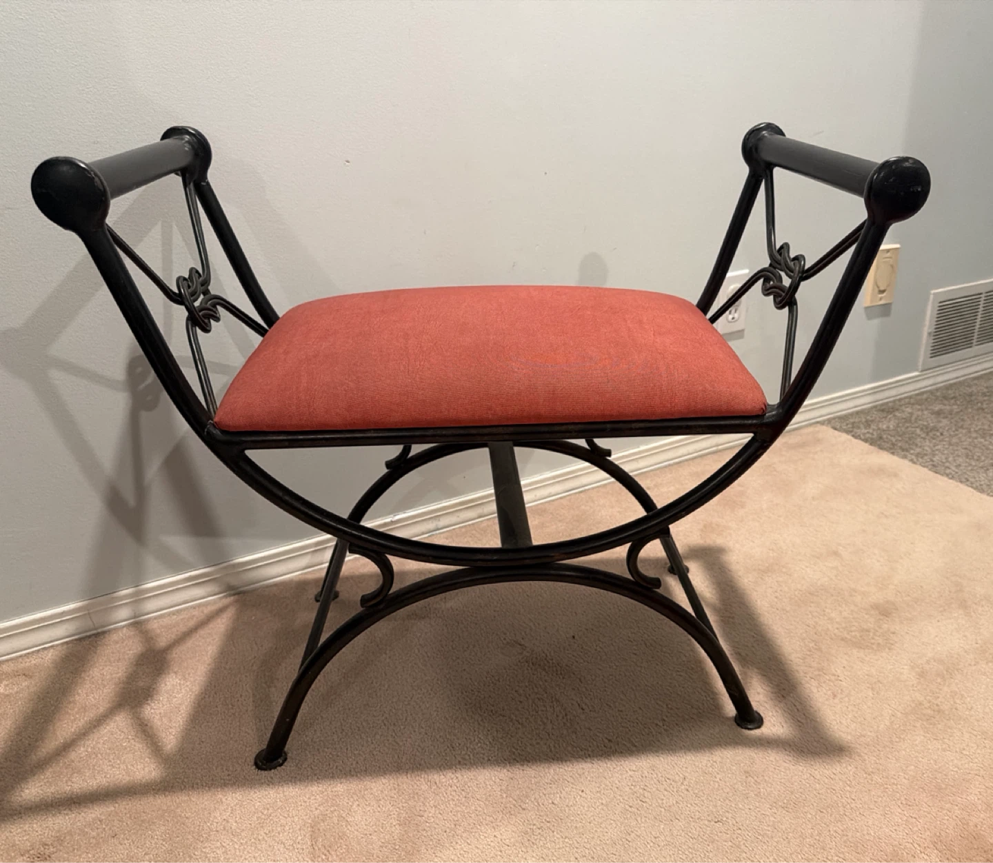 Wrought Iron Vanity Stool