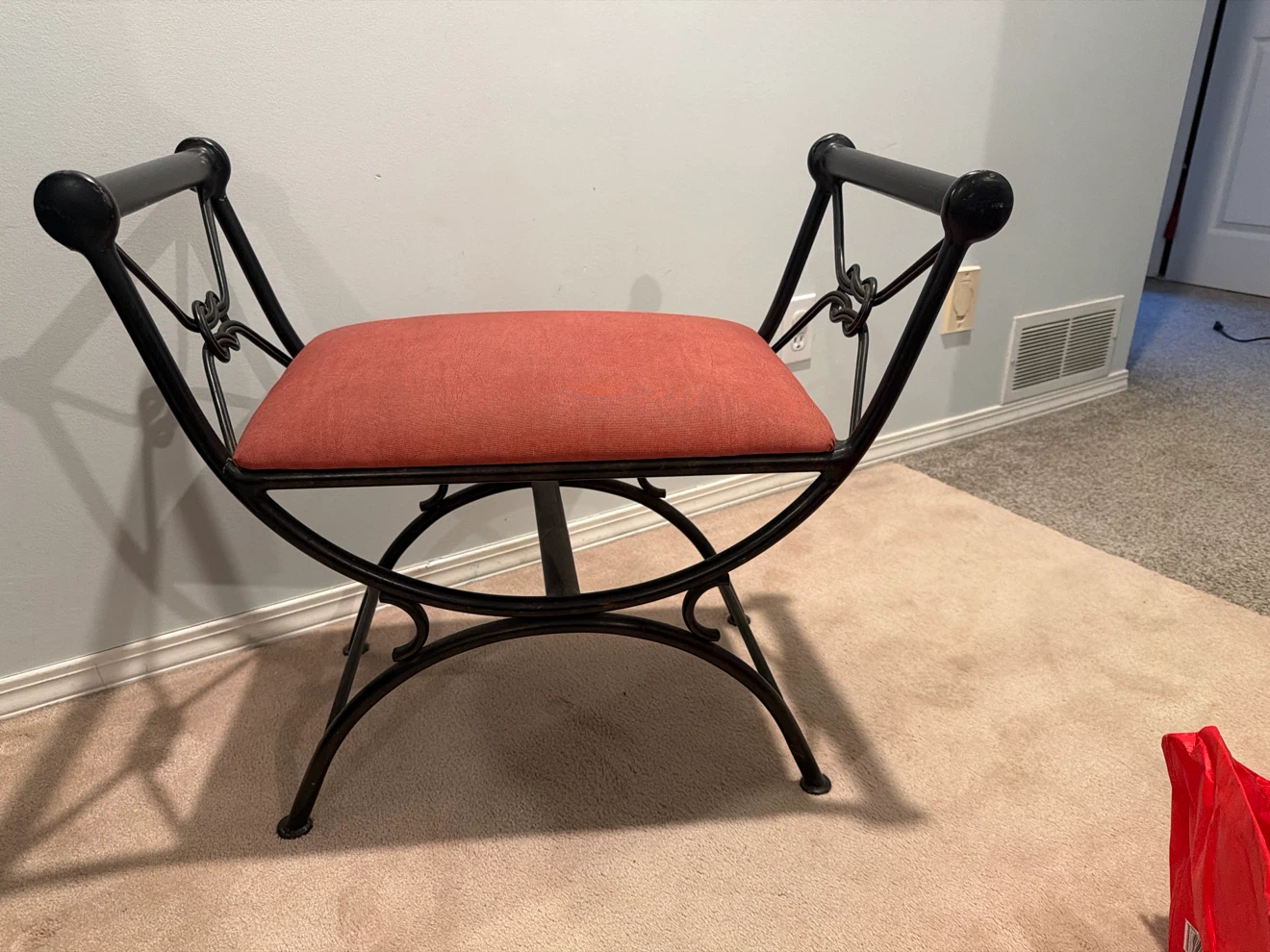 Wrought Iron Vanity Stool - photo 4