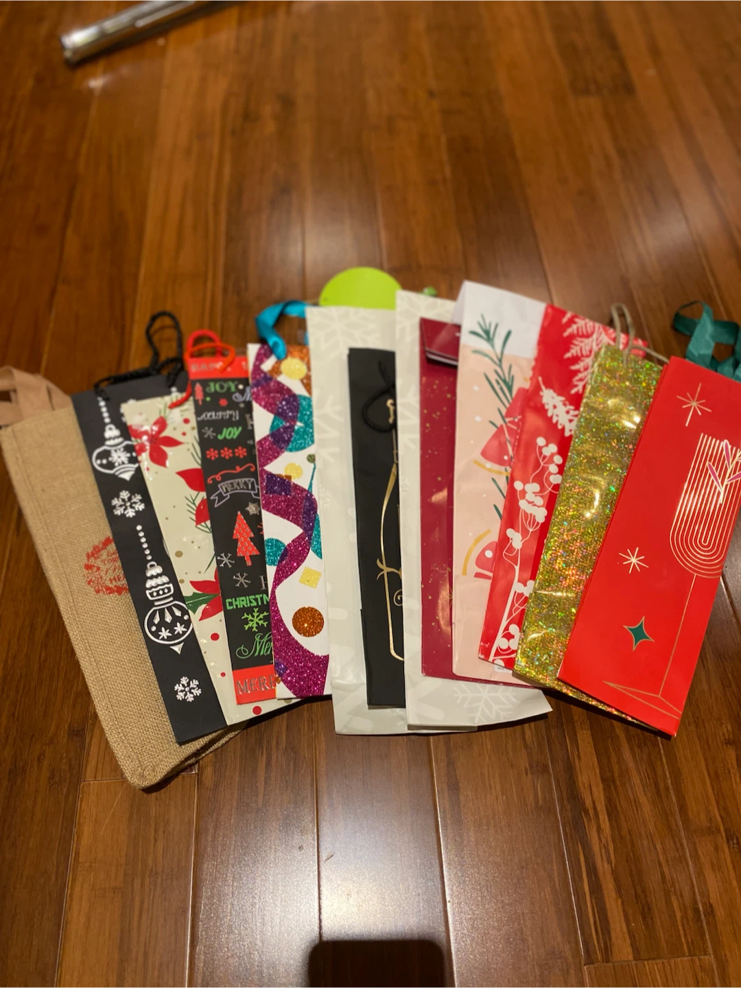 Set of 13 Christmas Wine Gift Bags
