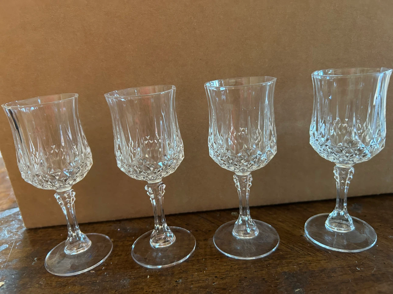 Set of 4 Crystal Cordial Glasses