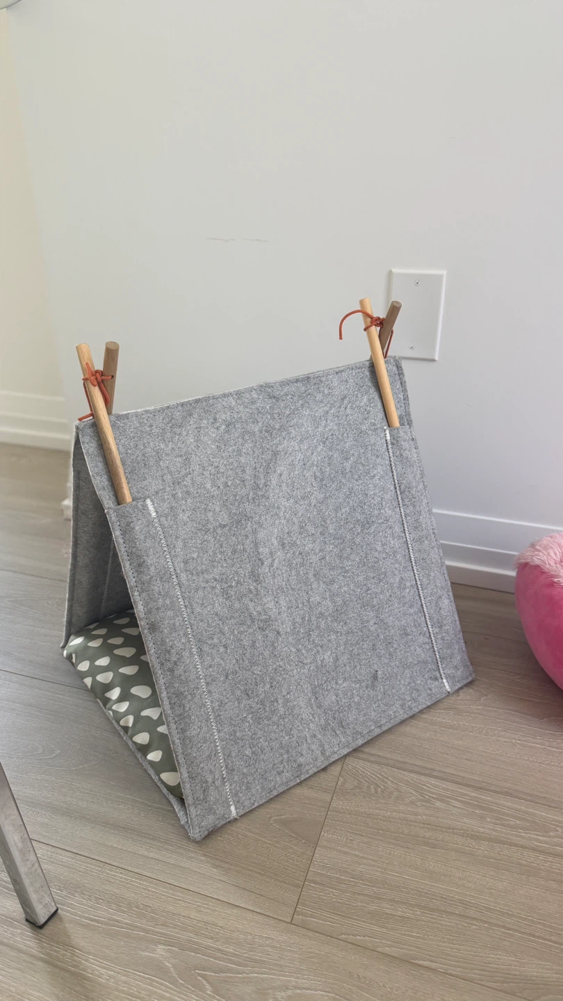 Grey Felt Pet Teepee