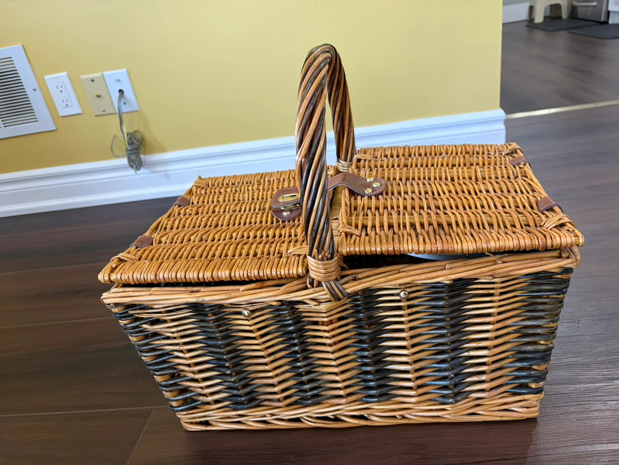 Wicker Picnic Basket Set
