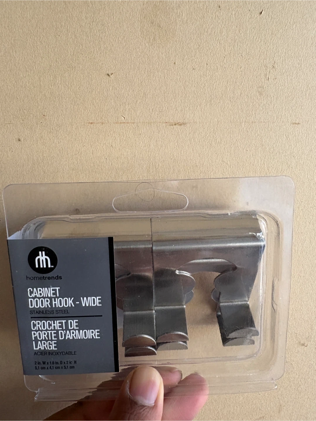 Hometrends Stainless Steel Cabinet Door Hooks READ DESCRIPTION