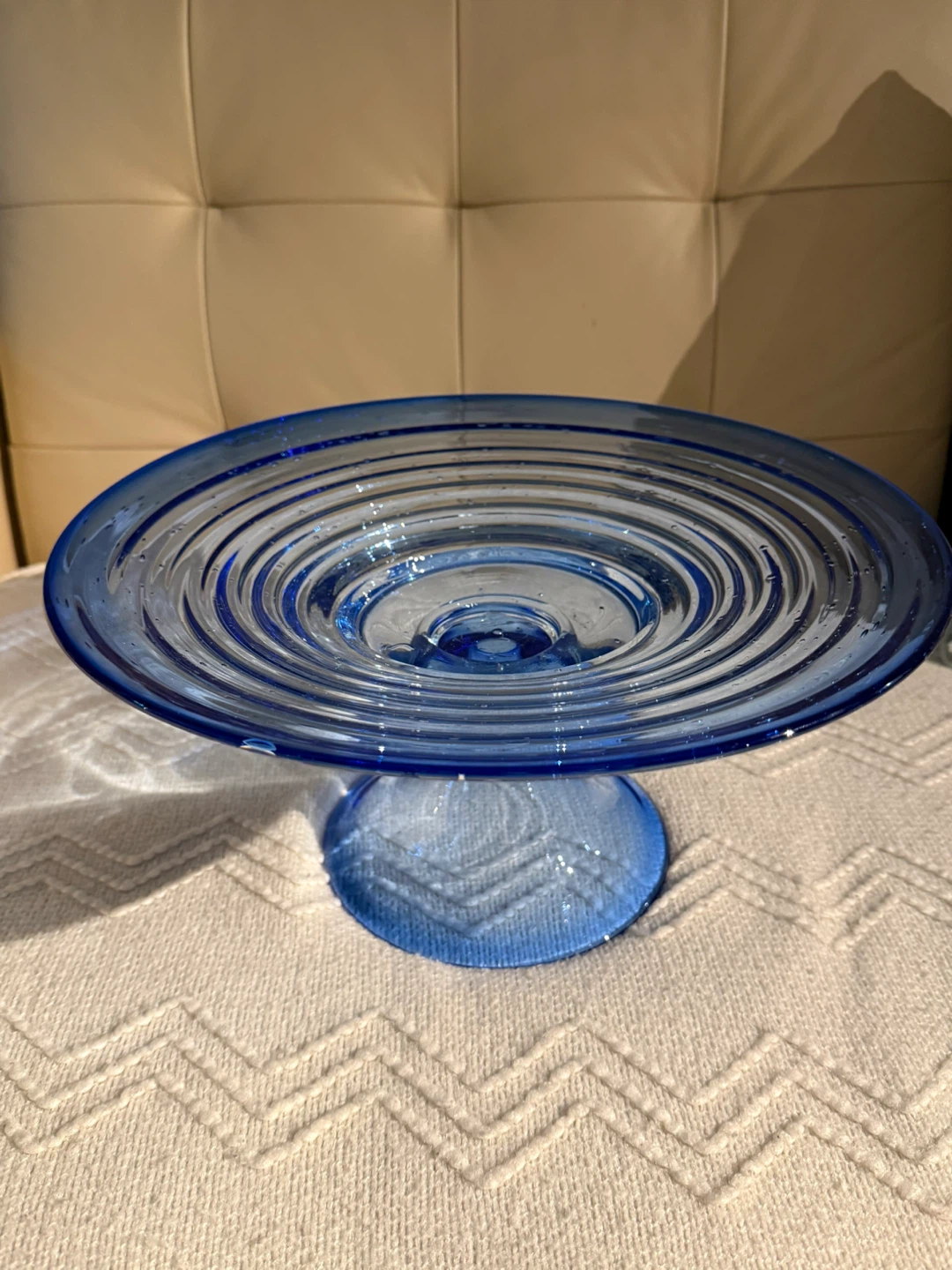 Blue Glass Cake Stand