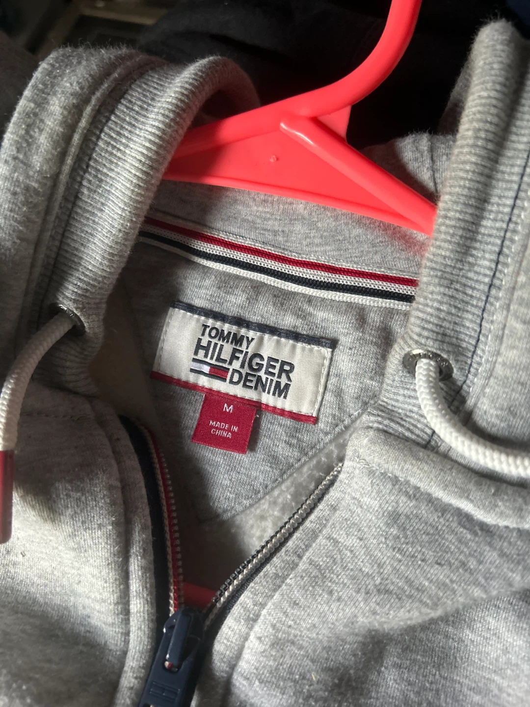 Tommy Hilfiger Denim Zip-Up Hoodie Gray Size M - photo 3
